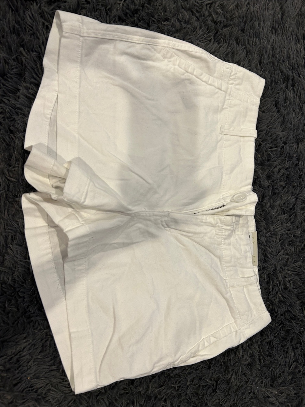 Maurices White High-Waist Summer Shorts